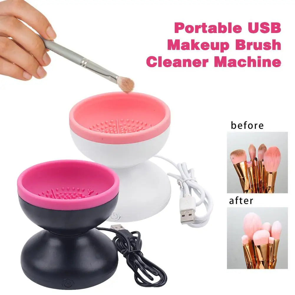 Electric Makeup Brush Cleaner Machine Portable Automatic USB