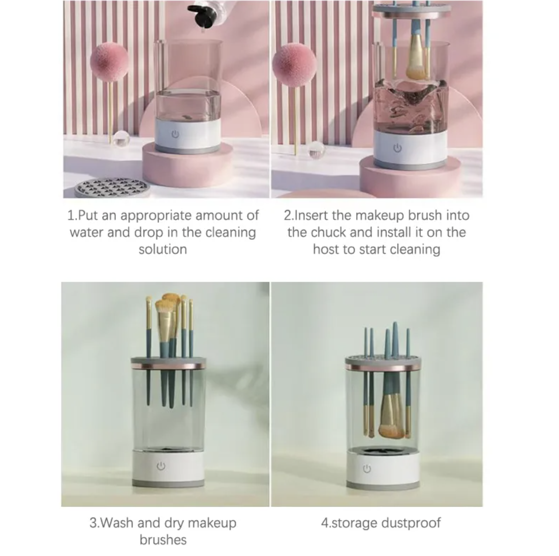 Makeup Brush Cleaner Machine With USB Charging | Portable Cleaning Tool